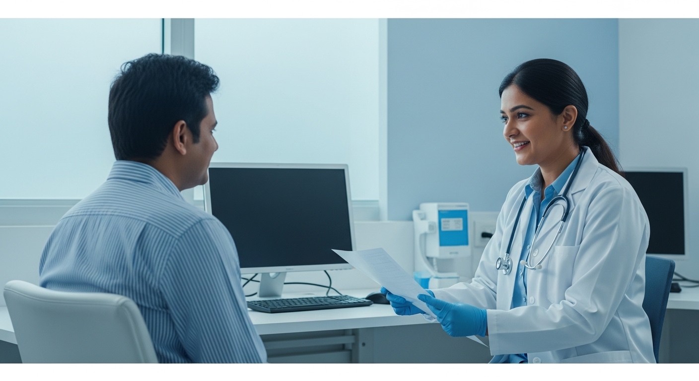 Doctor consulting with patient